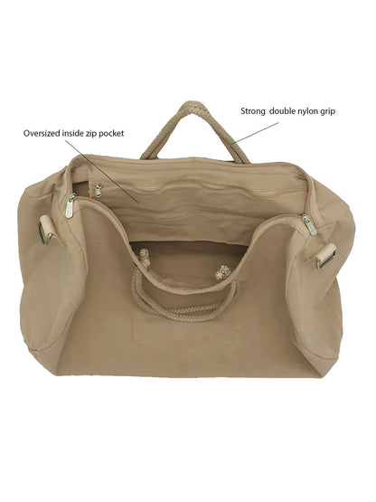 Canvas Travel Duffle Bag | 40 litres | Sports Duffel | Gym Bags | for Men and Women | Detachable Strap | Airline Carry-On Luggage | Quick Access Pockets |