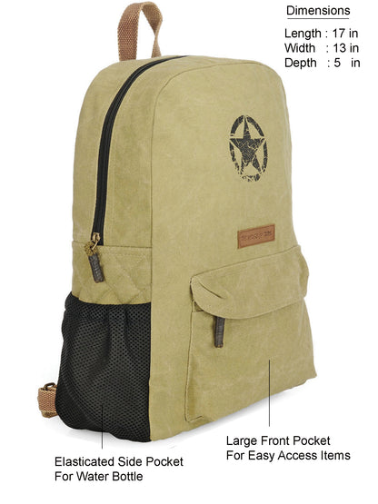 Canvas Laptop Backpack for Men & Women 18 Liters | Casual Bag with  Inner Lining & Laptop Compartment (fits up to 15.6 Inch) | Suitable for College & Travel