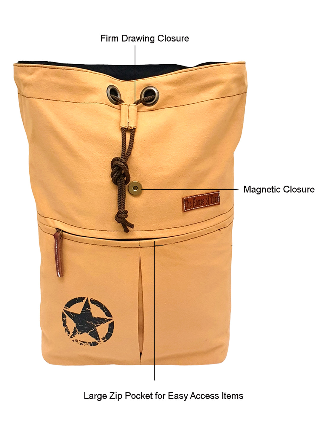 Canvas Backpack for Men & Women 23 Liters | Casual Cloth Bag with  Inner Lining, Back Padding & Utility Pockets | Spacious Backpacks for College & Travel
