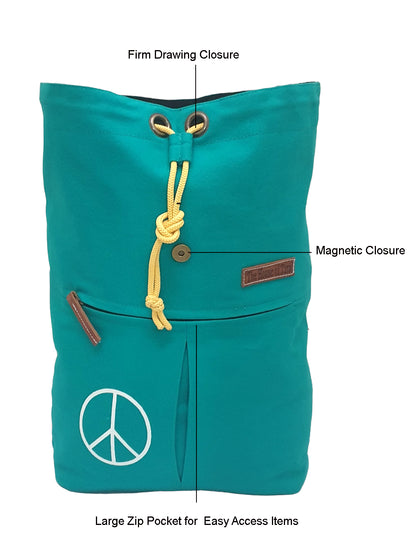 Canvas Backpack for Men & Women 23 Liters | Casual Cloth Bag with  Inner Lining, Back Padding & Utility Pockets | Spacious Backpacks for College & Travel