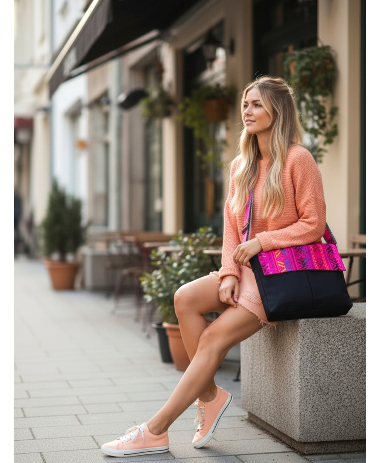 Handloom Fabric Messenger Bags for Women | Cotton Canvas Laptop Sling Bag Upto 15.6 Inches | Stylish Crossbody Sling Bag Comes with Flap Closure &  Inner Lining