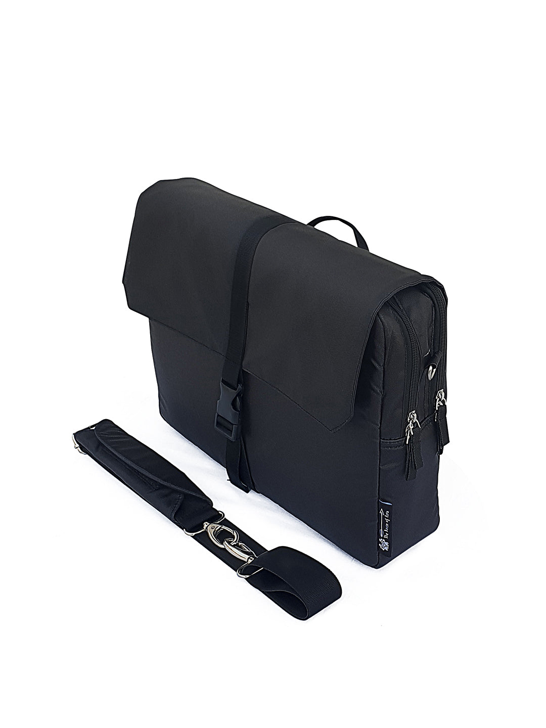 Laptop Messenger Bag | With Trolley & Detachable Shoulder Strap | 2 Zip Compartments & Multiple internal pockets | Lightweight for Travel | Fits UpTo 15.6" Laptop
