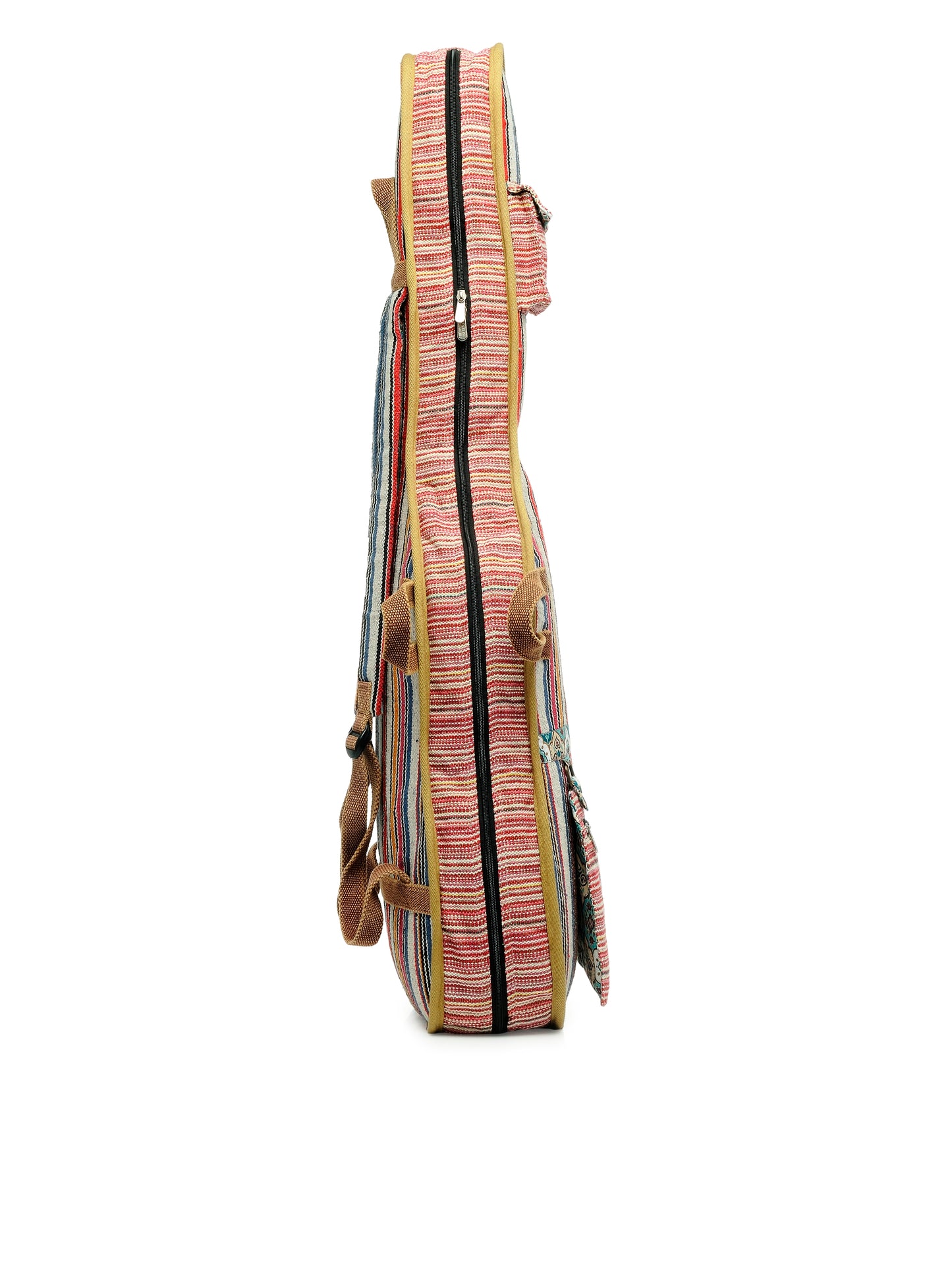 Ethnic Handloom Fabric Acoustic Guitar Bag Cover for Men and Women | Modern Guitar Case | Inner Lining | Adjustable Straps | Padded Protection | Zip Pockets |