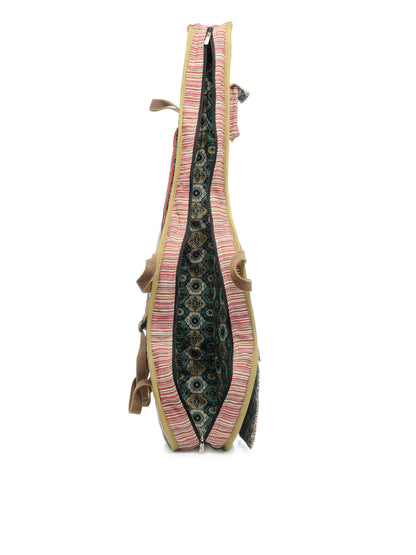 Ethnic Handloom Fabric Acoustic Guitar Bag Cover for Men and Women | Modern Guitar Case | Inner Lining | Adjustable Straps | Padded Protection | Zip Pockets |