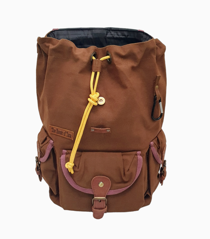 Canvas Backpack for Men & Women 19 Liters |  Cloth Bag with Broad Adjustable Straps & 3 External Pockets | Spacious Casual Backpacks for College & Travel (Khaki Green)