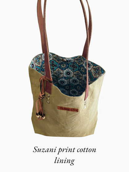 Distressed Finish Heavy Canvas Tote Handbag | Tassel Embellished | Magnetic Closure & Internal Zip Pocket Shoulder Bag | For College, Office and Daily Use | For Women