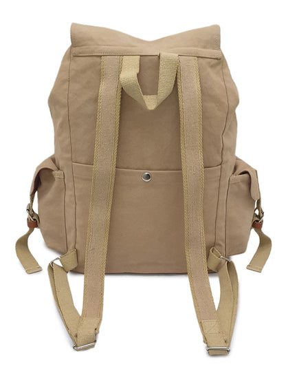 Canvas Backpack for Men and Women 23L | Casual Cotton Bag With  Inner Lining, 4 External & 3 Internal Pockets | Backpacks Suitable for College, Travel & Hiking