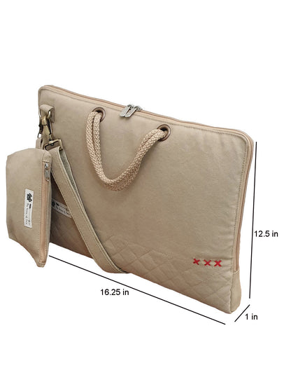Unisex Messenger Bags | Laptop Messenger Bag made with Canvas | Fits upto 15.6 Inches Laptop/MacBook | Comes with Detachable Zip Pouch | Crossbody Sling Bag For Men Women