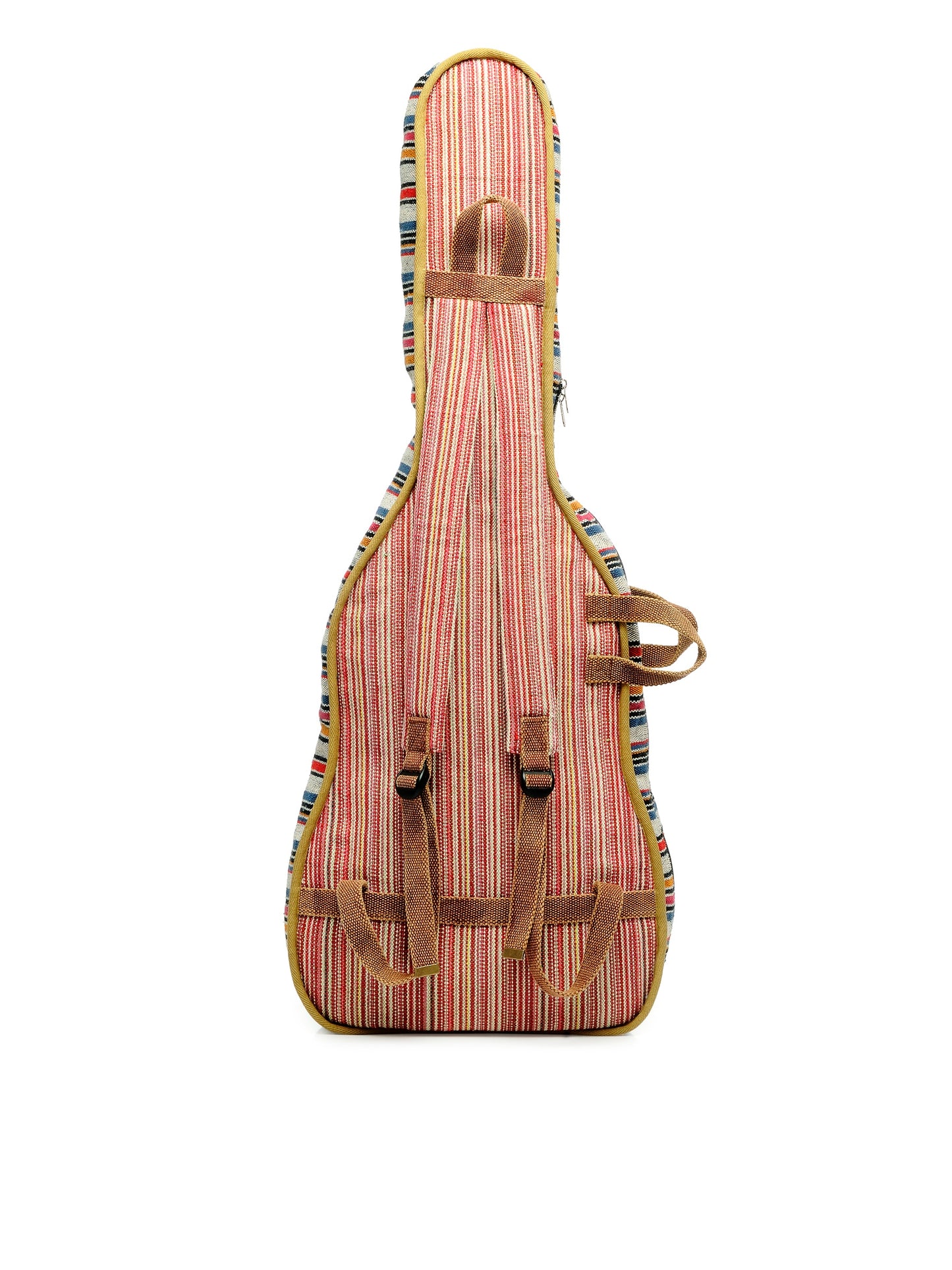 Ethnic Handloom Fabric Acoustic Guitar Bag Cover for Men and Women | Modern Guitar Case | Inner Lining | Adjustable Straps | Padded Protection | Zip Pockets |