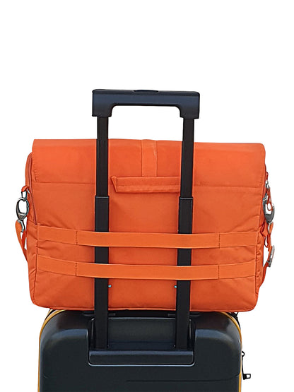 Laptop Messenger Bag | With Trolley & Detachable Shoulder Strap | 2 Zip Compartments & Multiple internal pockets | Lightweight for Travel | Fits UpTo 15.6" Laptop