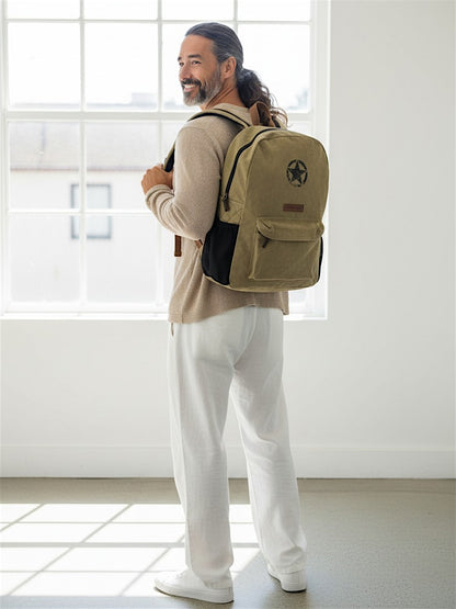 Canvas Laptop Backpack for Men & Women 18 Liters | Casual Bag with  Inner Lining & Laptop Compartment (fits up to 15.6 Inch) | Suitable for College & Travel