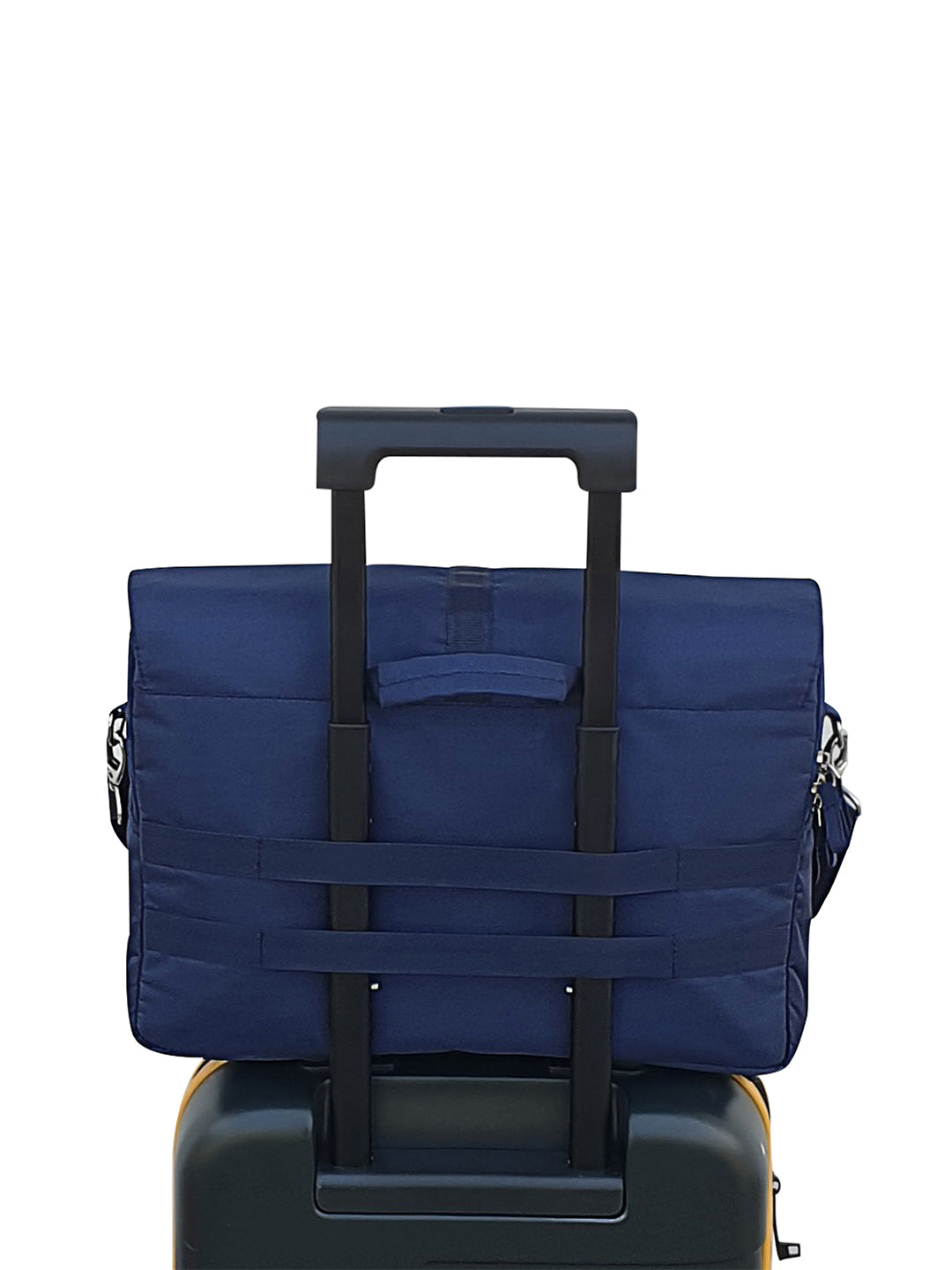 Laptop Messenger Bag | With Trolley & Detachable Shoulder Strap | 2 Zip Compartments & Multiple internal pockets | Lightweight for Travel | Fits UpTo 15.6" Laptop