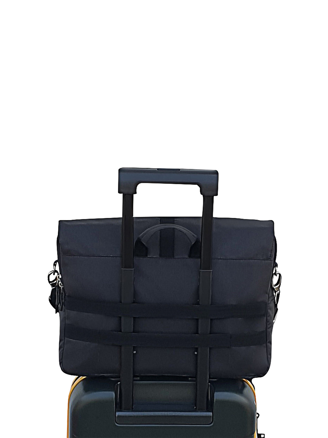 Laptop Messenger Bag | With Trolley & Detachable Shoulder Strap | 2 Zip Compartments & Multiple internal pockets | Lightweight for Travel | Fits UpTo 15.6" Laptop