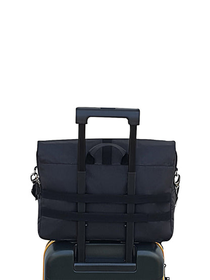 Laptop Messenger Bag | With Trolley & Detachable Shoulder Strap | 2 Zip Compartments & Multiple internal pockets | Lightweight for Travel | Fits UpTo 15.6" Laptop