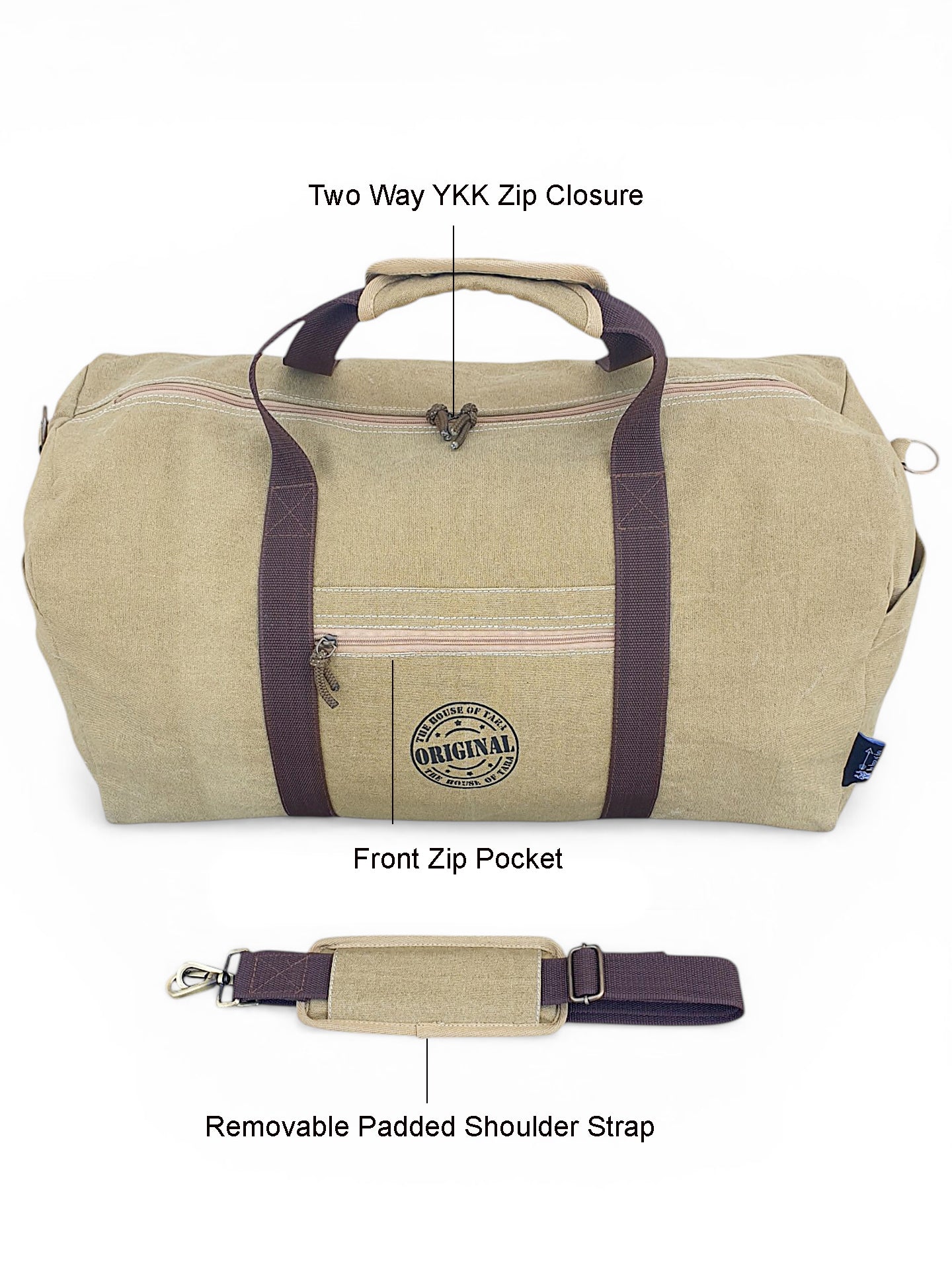 Canvas Travel Duffle Bag | 53 litres | Sports Duffel | Gym Bags | for Men and Women | 100% Cotton Lining | Detachable Broad Strap | Airline Carry-On Luggage | Oversize |