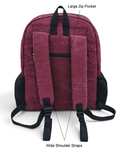 Canvas Laptop Backpack for Men & Women 18 Liters | Casual Bag with Polyester Lining & Laptop Compartment (fits up to 15.6 Inch) | Suitable for College & Travel