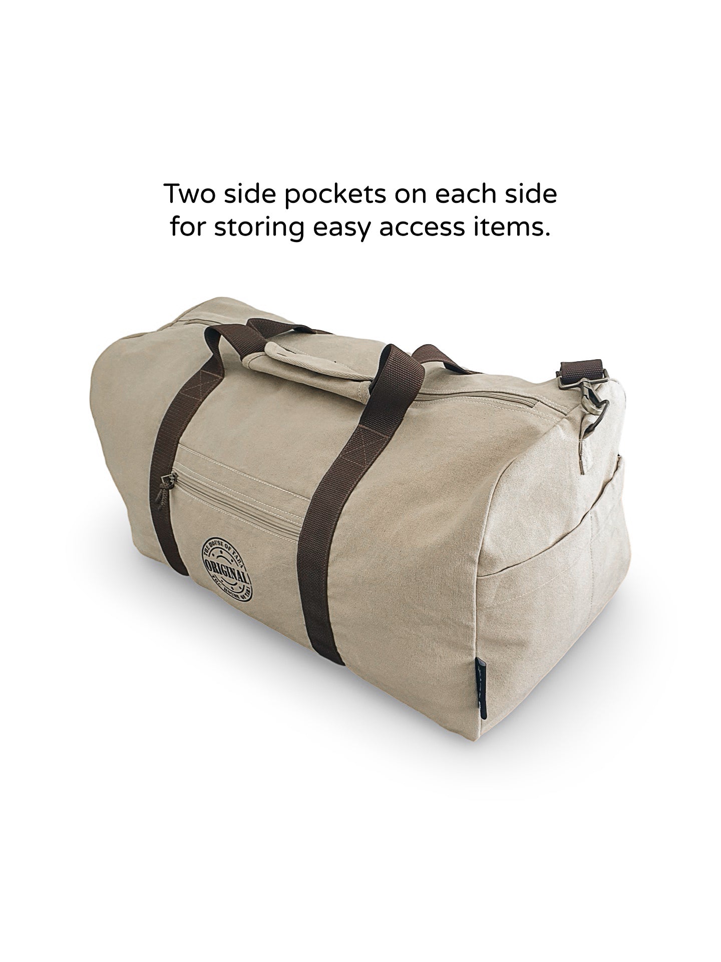 Canvas Travel Duffle Bag | 53 litres | Sports Duffel | Gym Bags | for Men and Women | 100% Cotton Lining | Detachable Broad Strap | Airline Carry-On Luggage | Oversize |
