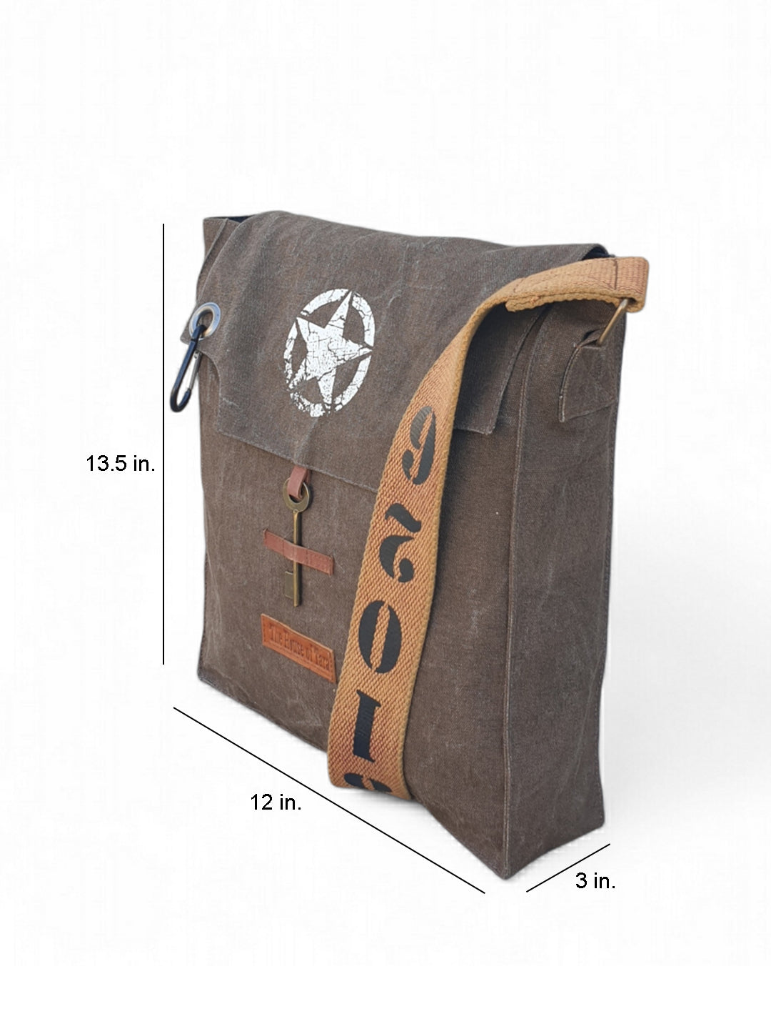 Sturdy Cotton Canvas Messenger Bags for Men and Women | With two Magnetic Snap Buttons Flap Closure, Adjustable Body Strap & Multiutility Lobster Hook