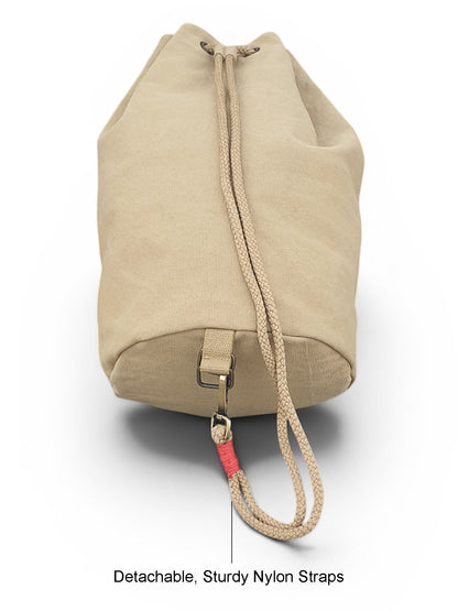 Distressed Canvas Backpack/Rucksack for Men & Women 20 Litres | Casual Cotton Bag with Spacious Compartment & Drawstring Strap | Stylish Bag suitable for College, Hiking & Everyday Essentials