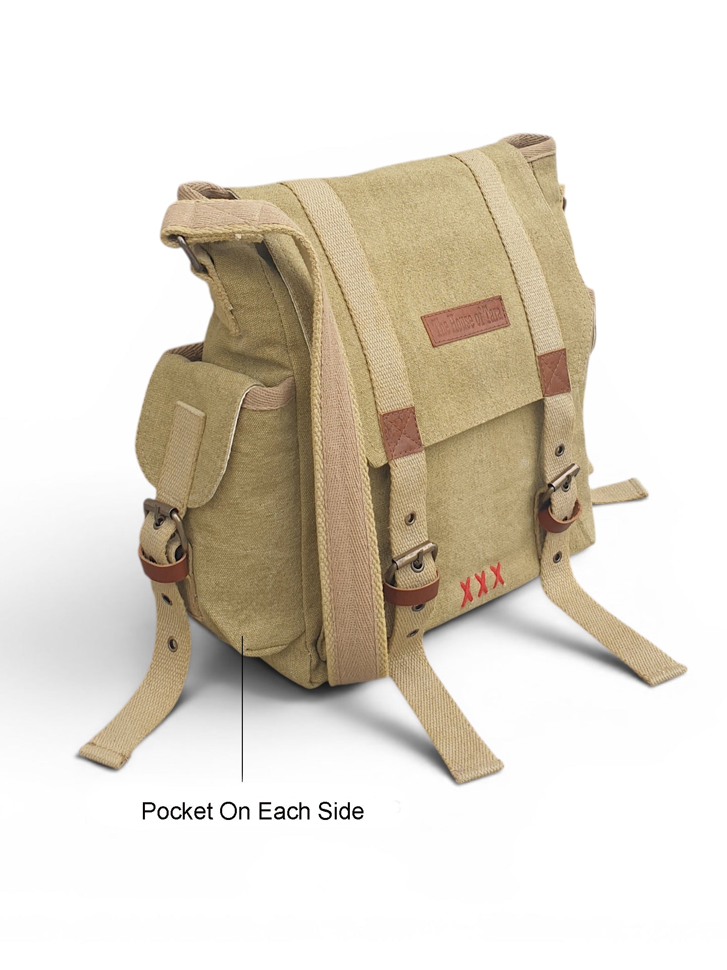 Distressed Cotton Canvas Sling Messenger Bag for Men and Women I Multipurpose Crossbody Bag I Travel Bag with Adjustable Strap | Unisex Sling Bag Crossbody Handbag for Office/Travel