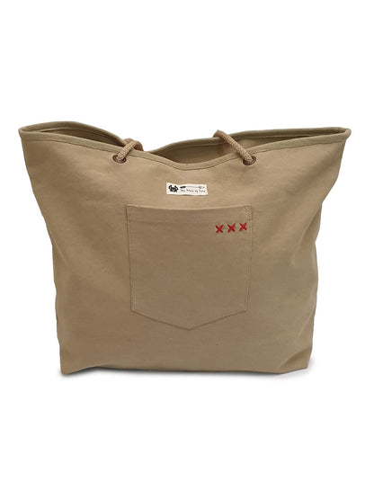The House of tara Padded Canvas Tote Bag with Zip Pouch | Metallic Zipper Closure | Compartment for IPad/Tablet & Sunglsses/Phone | Bottle Holder | Strong Nylon Handles | Women