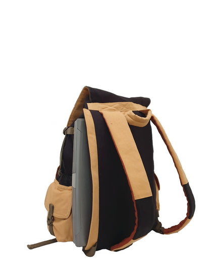 Canvas Backpack for Men and Women 40L | Casual Cotton Bag With  Inner Lining, Padded Laptop Compartment & External Pockets | Suitable for College, Travel & Hiking