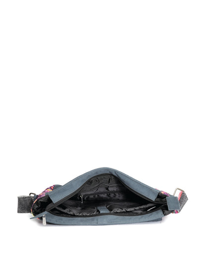 Cotton Canvas Tassel Embellished Printed Cross Body Messenger Sling Bag for Women | Travel Office Business Shoulder Bag for Women | Crossbody Purse With Adjustable Strap