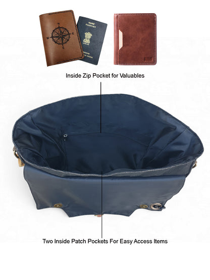 Sturdy Cotton Canvas Messenger Bags for Men and Women | With two Magnetic Snap Buttons Flap Closure, Adjustable Body Strap & Multiutility Lobster Hook