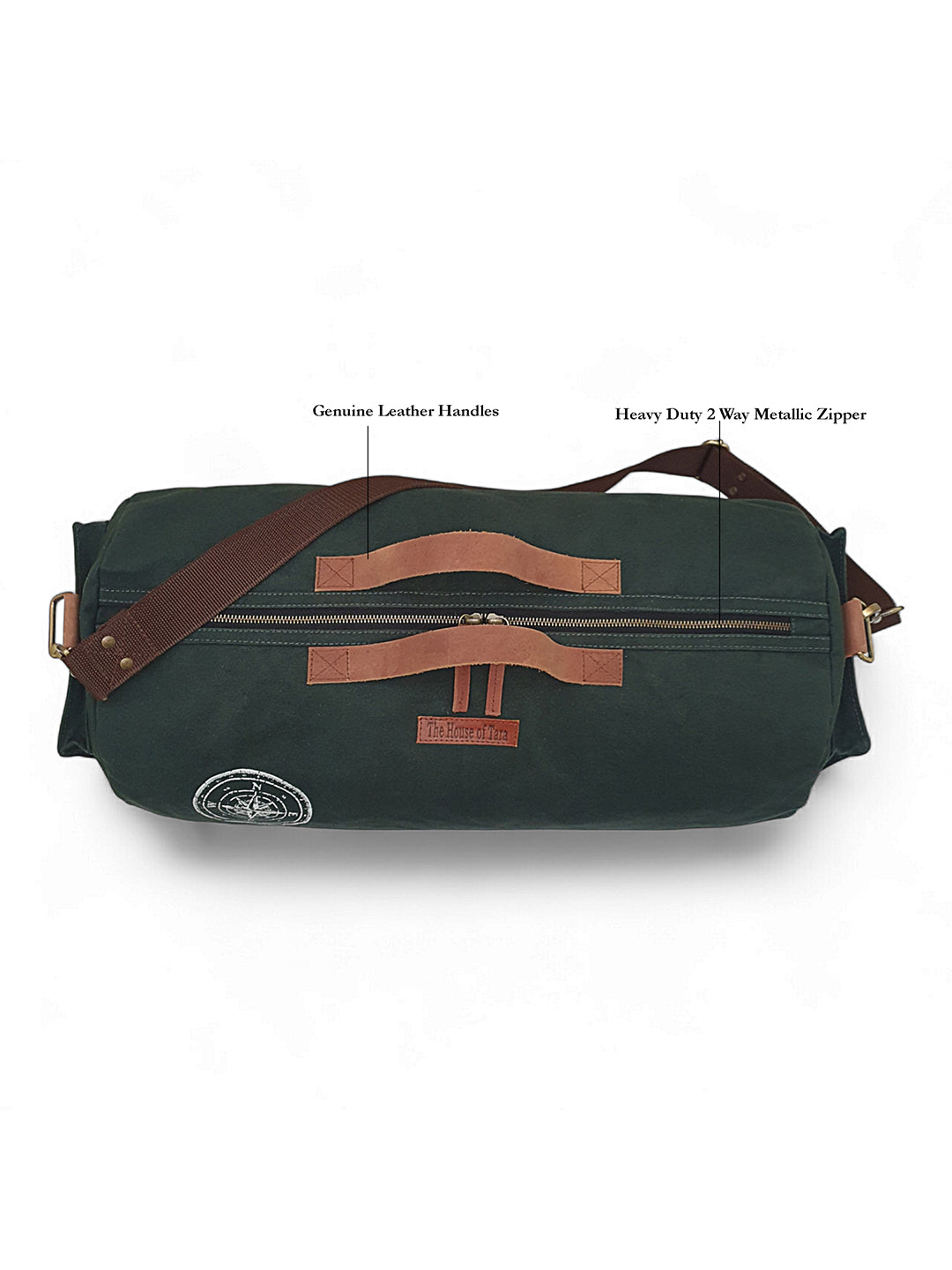 Canvas Travel Duffle Bag 25 litres | Sports Duffel | for Men and Women | Adjustable Removable Strap | Gym Bag | Luggage Garment Bag | Quick Access Pockets |