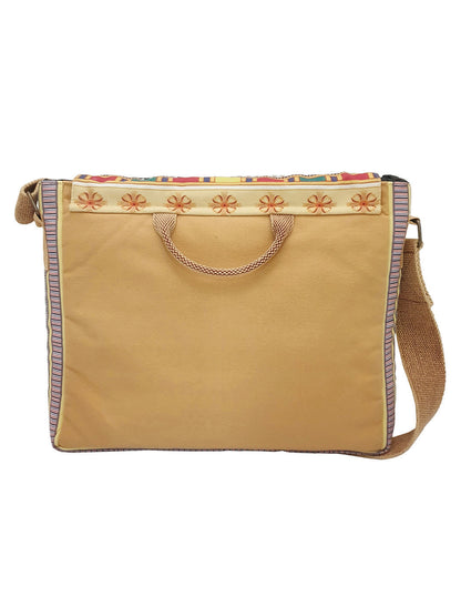 Messenger Bags for Women | Teal Laptop Messenger Bag made with Canvas | Fits up to 15.6 Inches Laptop/MacBook | Ladies Crossbody Sling Bag Comes with 2 External Pockets