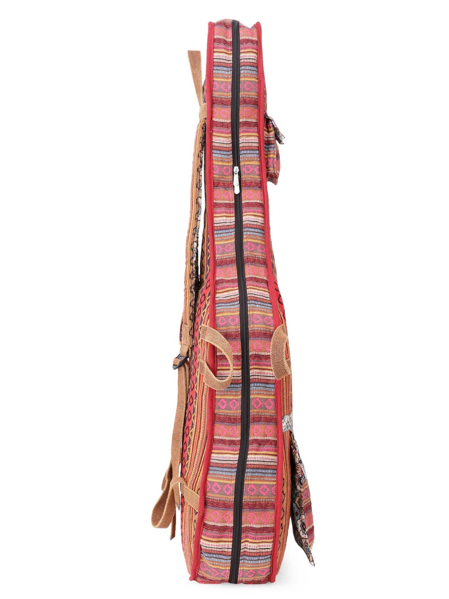Ethnic Handloom Fabric Acoustic Guitar Bag Cover for Men and Women | Modern Guitar Case |  Inner Lining | Adjustable Straps | Padded Protection | Zip Pocket |