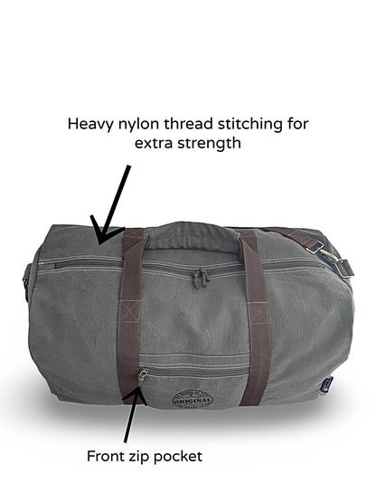 Canvas Travel Duffle Bag | 53 litres | Sports Duffel | Gym Bags | for Men and Women | 100% Cotton Lining | Detachable Broad Strap | Airline Carry-On Luggage | Oversize |