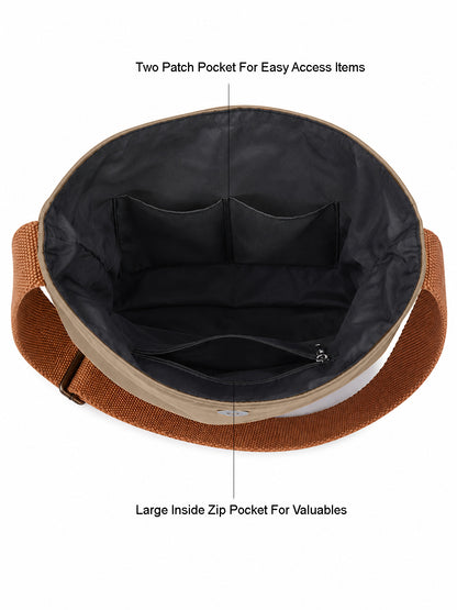 Sturdy Cotton Canvas Messenger Bags for Men and Women | With two Magnetic Snap Buttons Flap Closure, Adjustable Body Strap & Multiutility Lobster Hook