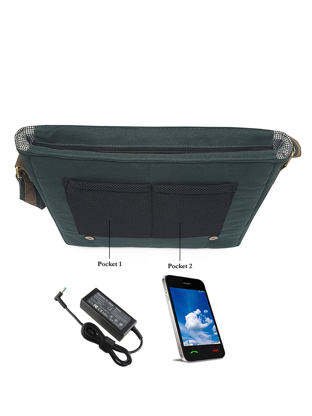 Cotton Canvas Messenger Bag for Men and Women | Printed Crossbody Sling Bag With Laptop Compartment (Upto 15.6 Inch), Broad Adjustable Straps &  Inner Lining