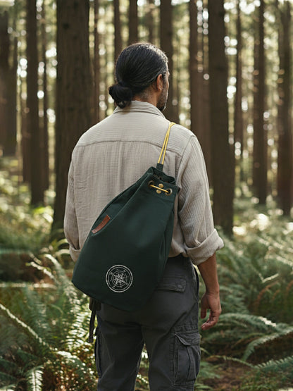 Canvas Backpack for Men & Women 20 Litres | Casual Cotton Bag with Spacious Compartment & Drawstring Strap | Stylish Bag suitable for College, Hiking & Everyday Essentials