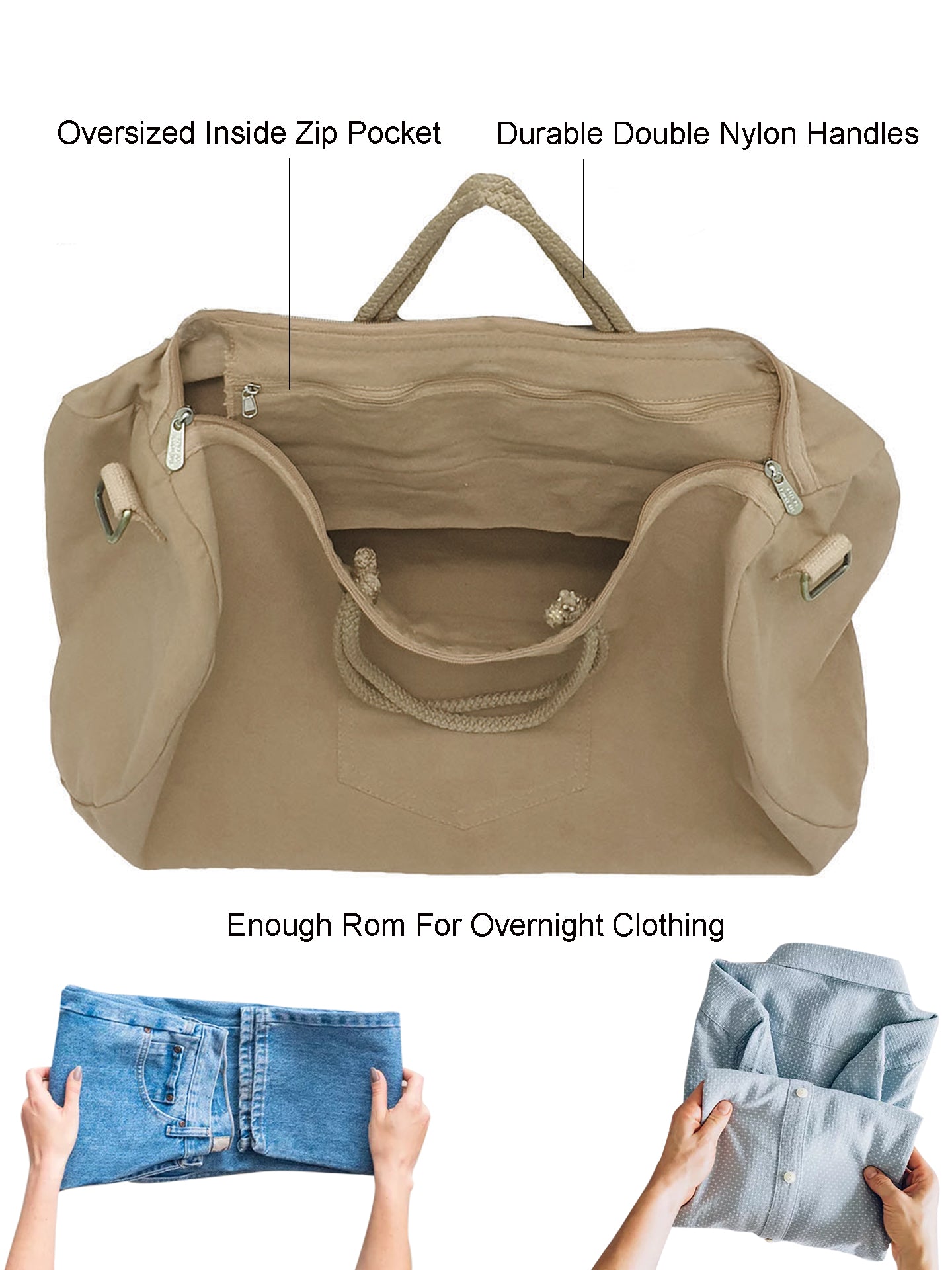 Canvas Travel Duffle Bag | 40 litres | Sports Duffel | Gym Bags | for Men and Women | Detachable Strap | Airline Carry-On Luggage | Quick Access Pockets |