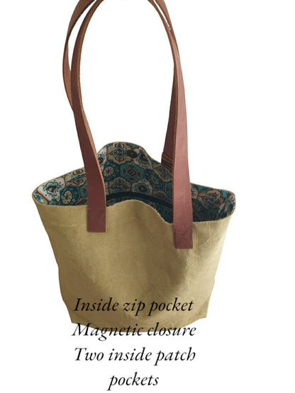 Distressed Finish Heavy Canvas Tote Handbag | Tassel Embellished | Magnetic Closure & Internal Zip Pocket Shoulder Bag | For College, Office and Daily Use | For Women