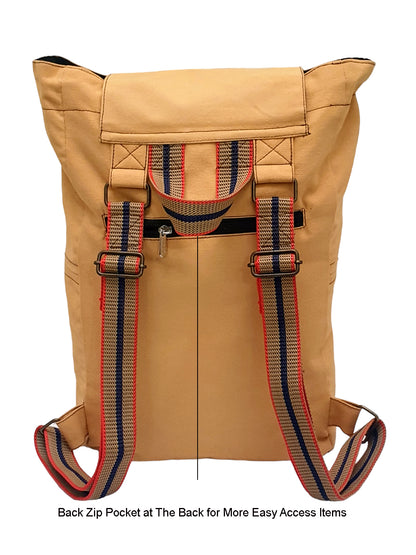 Canvas Backpack for Men & Women 23 Liters | Casual Cloth Bag with  Inner Lining, Back Padding & Utility Pockets | Spacious Backpacks for College & Travel