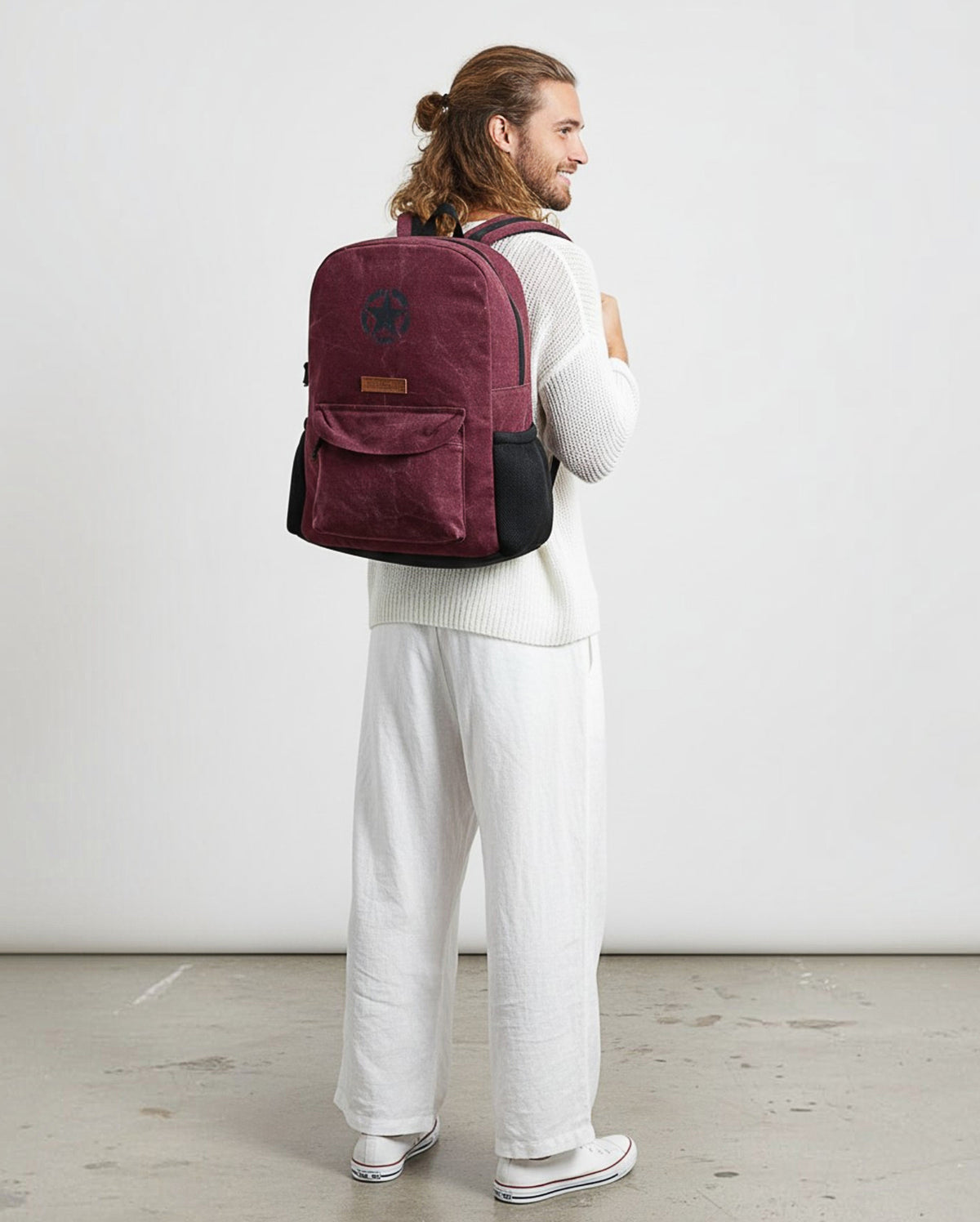 Canvas Laptop Backpack for Men & Women 18 Liters | Casual Bag with Polyester Lining & Laptop Compartment (fits up to 15.6 Inch) | Suitable for College & Travel