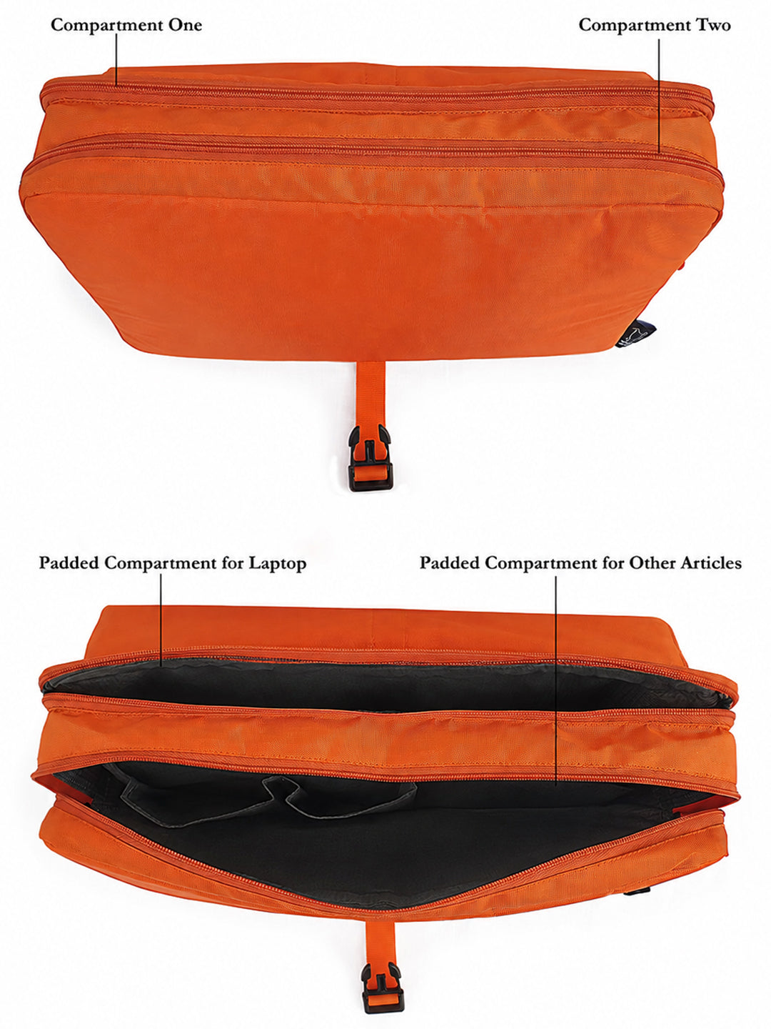 Waterproof Laptop Messenger Bag | With Trolley & Detachable Shoulder Strap | 2 Zip Compartments & Multiple internal pockets | Lightweight for Travel | Fits UpTo 15.6" Laptop
