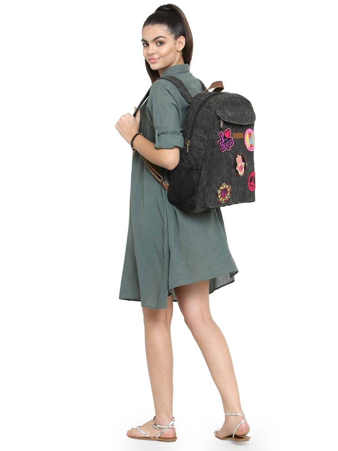 Canvas Laptop Backpack for Men & Women 16 Liters | Casual Bag with Waterproof Inner Lining & Laptop Compartment (fits up to 15.6 Inch) | Suitable for College & Travel