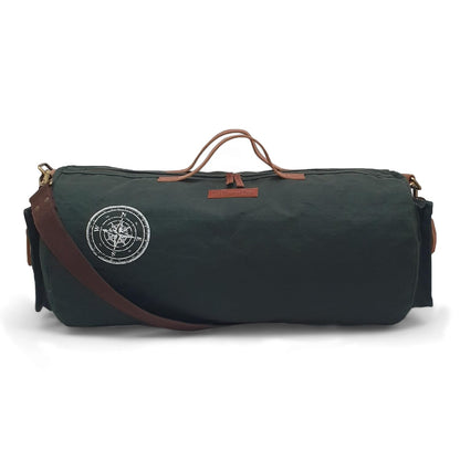 The House of Tara Canvas Travel Duffle Bag 25 litres | Sports Duffel | for Men and Women | Adjustable Removable Strap | Gym Bag | Luggage Garment Bag | Quick Access Pockets | Green Blue