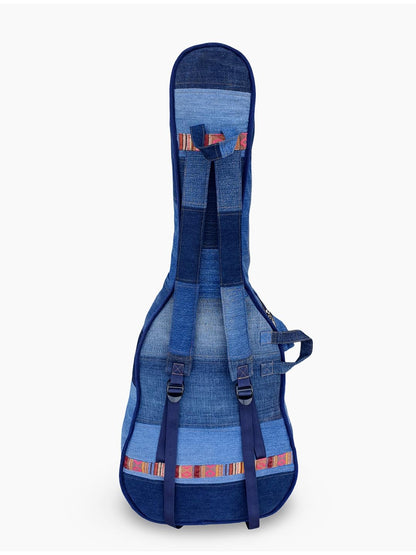 The House of tara Denim Cotton Fabric Acoustic Guitar Bag Cover for Men and Women | Modern Guitar Case | Waterproof Inner Lining | Adjustable Straps | Padded Protection | Zip Pocket | Blue