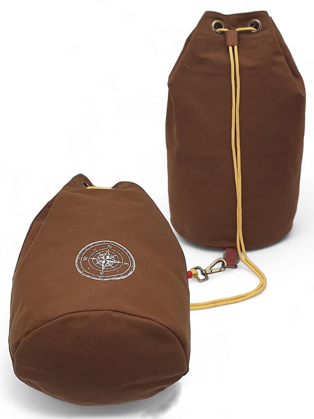 The House of tara Canvas Backpack for Men & Women 20 Litres | Casual Cotton Bag with Spacious Compartment & Drawstring Strap | Stylish Bag suitable for College, Hiking & Everyday Essentials (Khaki)