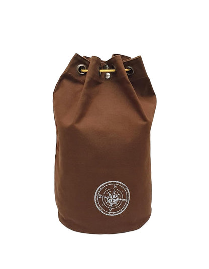 The House of tara Canvas Backpack for Men & Women 20 Litres | Casual Cotton Bag with Spacious Compartment & Drawstring Strap | Stylish Bag suitable for College, Hiking & Everyday Essentials (Khaki)