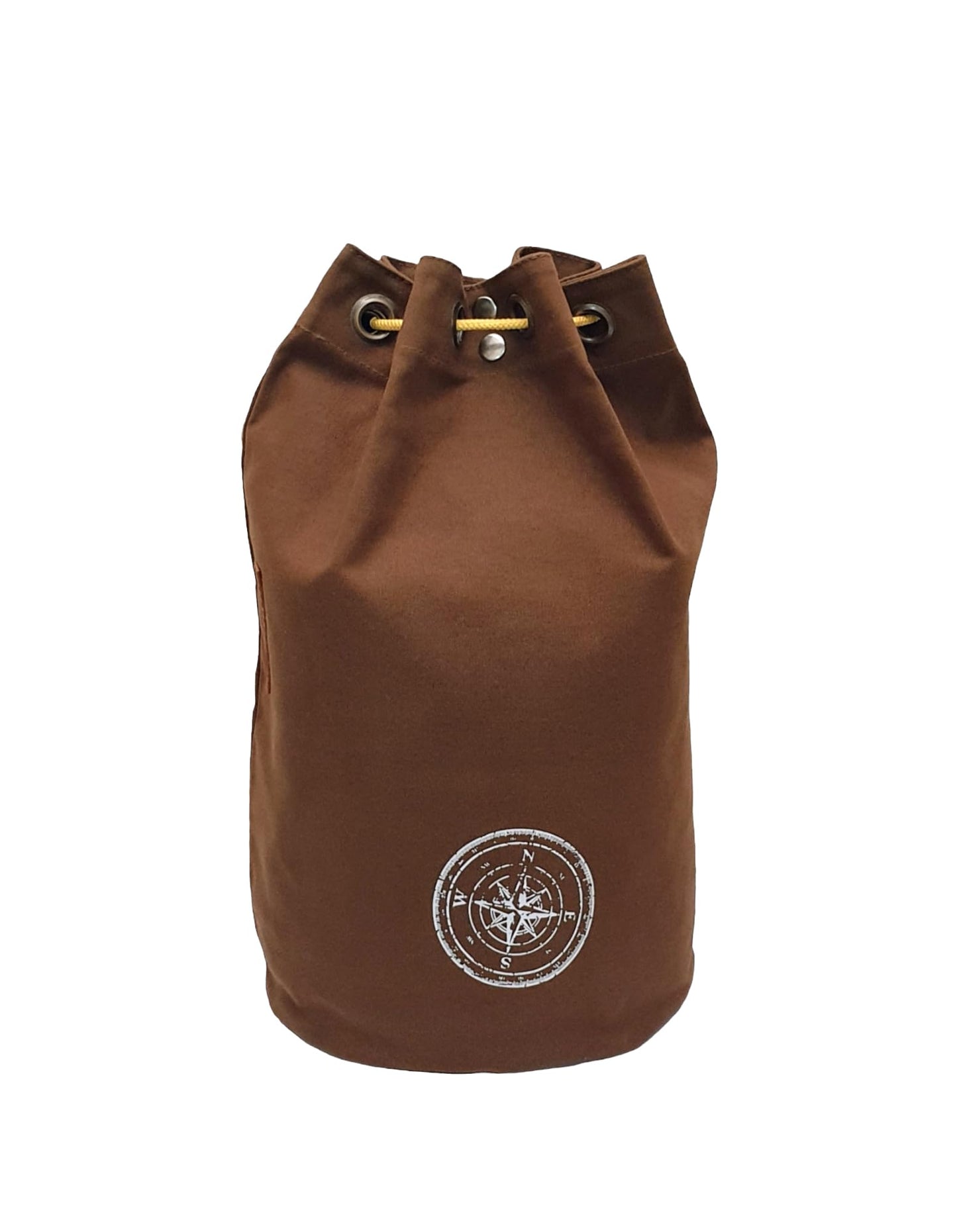 The House of tara Canvas Backpack for Men & Women 20 Litres | Casual Cotton Bag with Spacious Compartment & Drawstring Strap | Stylish Bag suitable for College, Hiking & Everyday Essentials (Khaki)