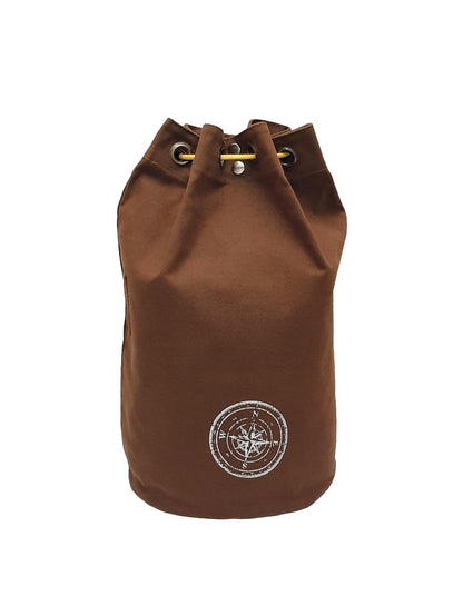 The House of tara Canvas Backpack for Men & Women 20 Litres | Casual Cotton Bag with Spacious Compartment & Drawstring Strap | Stylish Bag suitable for College, Hiking & Everyday Essentials (Khaki)