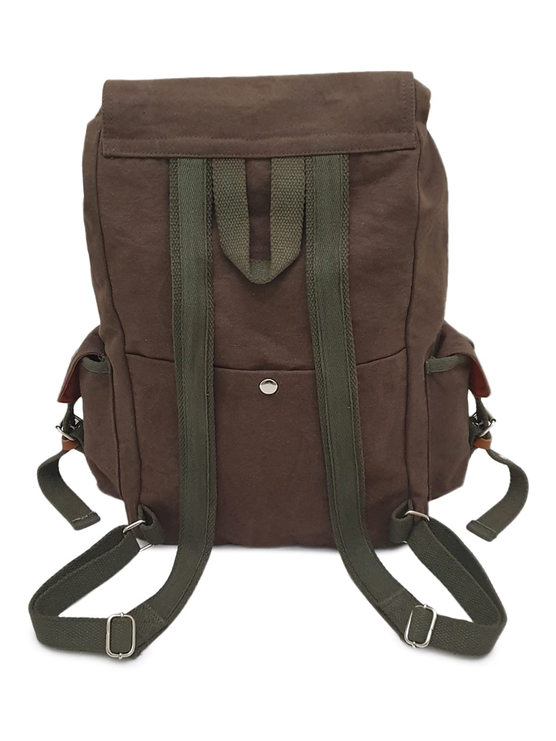 The House of tara Canvas Backpack for Men and Women 23L | Casual Cotton Bag With Waterproof Inner Lining, 4 External & 3 Internal Pockets | Backpacks Suitable for College, Travel & Hiking (Brown)