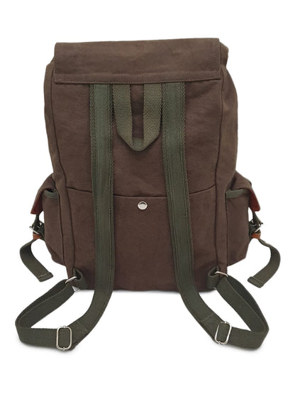 The House of tara Canvas Backpack for Men and Women 23L | Casual Cotton Bag With Waterproof Inner Lining, 4 External & 3 Internal Pockets | Backpacks Suitable for College, Travel & Hiking (Brown)