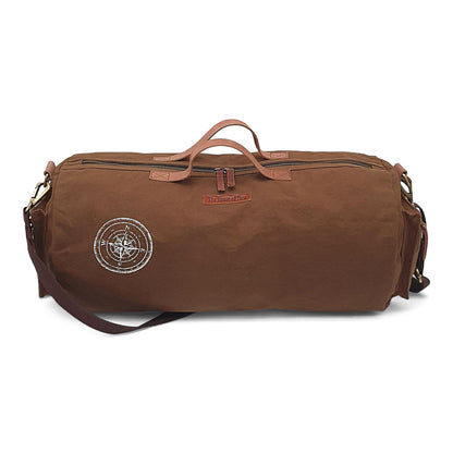 The House of Tara Canvas Travel Duffle Bag 25 litres | Sports Duffel | for Men and Women | Adjustable Removable Strap | Gym Bag | Luggage Garment Bag | Quick Access Pockets | Green Blue
